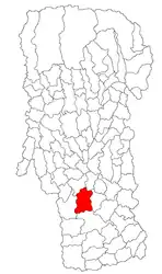 Location in Argeș County