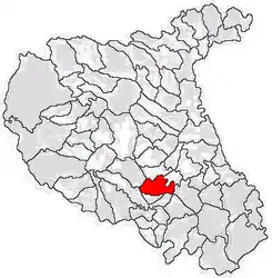 Location in Vrancea County