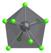 Coordination polyhedron of Pb2+