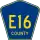 County Road E16 marker