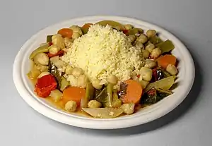 Couscous with vegetables and chickpeas