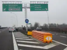 Crash Cushion on motorway