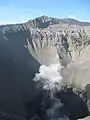 View into the Mount Bromo crater