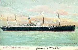 Postcard of SS Cretic, 1905