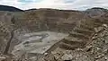 Looking into the Cresson Pipe pit.  Notice the leach pile on the upper right.