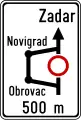 Layout of detour or bypass route (Croatia)