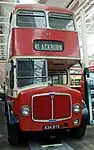 An AEC Regent V badge-engineered into a Crossley Regent bus after AEC absorbed Crossley Motors