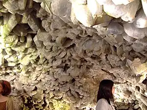 Inside the Crystal Cave geode in Ohio