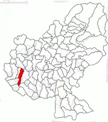 Location in Mureș County