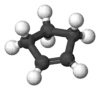 Ball-and-stick model of cyclopentene