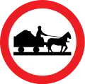 No animal-drawn vehicles