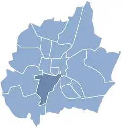 Location of Stradom within Częstochowa