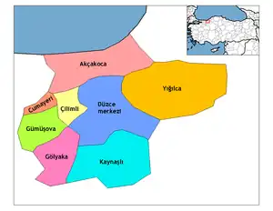 Districts of Düzce