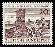 Postage Stamp by the Deutsche Bundespost (1962): 2000 year Celebrations of the City of Mainz