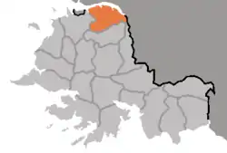 Location of Ŭnch'ŏn County