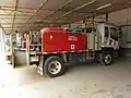 Heavy duty fire appliance Izusu 550 (HD122 - Blackwood 44) at Pemberton depot in March 2015.