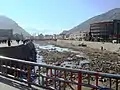 The Kabul River in the city of Kabul in 2009, now dried up