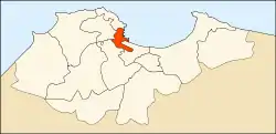 Map of Algiers Province highlighting Sidi M'Hamed District