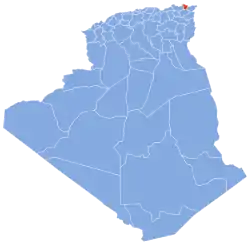 Map of Algeria highlighting Annaba Province