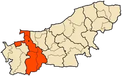 Map of Algeria highlighting Boumerdès Province