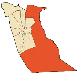 Location of Taleb Larbi District in El Oued Province