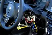 A damaged steering column of a Kia Soul