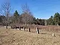 Old fence posts near Dana Common