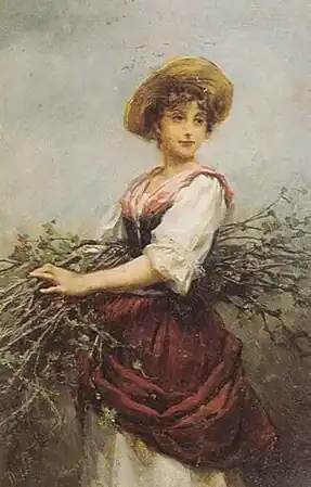 Woman Carrying Firewood