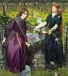 Dante Gabriel Rossetti, Dante's Vision of Rachel and Leah, 1855