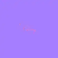 A pink "Cherry" written in script on a violet background