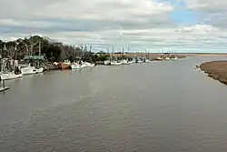 The Darien River. The city of Darien is to the left.