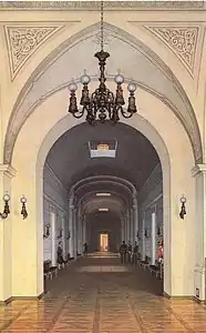 The aptly named Dark Corridor, which acts as the main artery through the private west wing