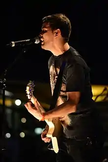 David Pfeffer & Band at "Schüler-Rockfestival" in Wuppertal, Germany, January 2014