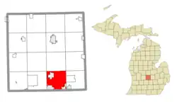 Location within Clinton County