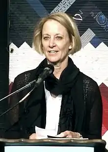 Deborah Fallows speaking in 2016