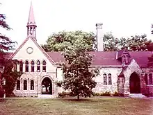 Racine College East Building showing tunnel