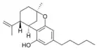 Chemical structure of Δ7-trans-isotetrahydrocannabinol.