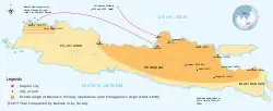 Known range of Demak's military operation until the reign of Sultan Trenggana (1521-1546)