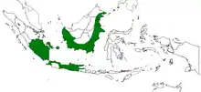 The greatest extent of Demak Sultanate during Trenggana's reign.