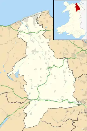 Llanelidan is located in Denbighshire