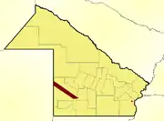 Location of Bermejo Department within Chaco Province