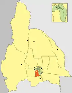 location of Departamento Rawson in San Juan Province