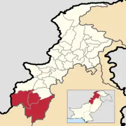 Map of Dera Ismail Khan Division