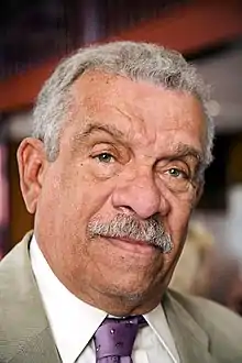 Derek Walcott, Nobel laureate in literature for his work with postcolonial poetry