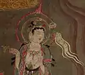 Bodhisattva painting at Dun Huang in the "1000 Buddha cave" (cave 17)