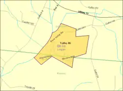 Detailed map of Valley Hi