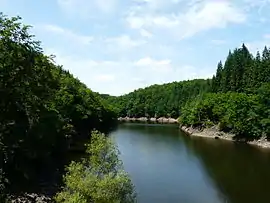 The Diège dam, upstream of Chaumettes