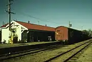 The westbound Dirranbandi Mail at Goondiwindi on 13 November 1987