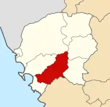 Location of Nepeña in the Santa province