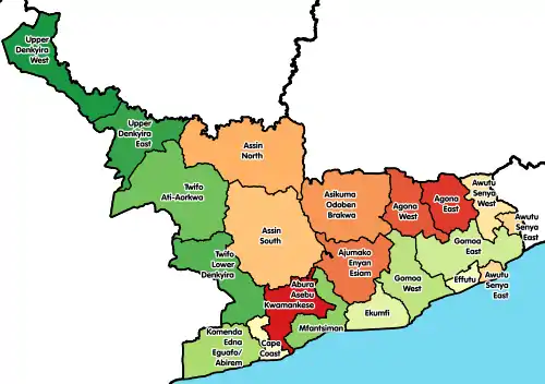 Districts of Central Region